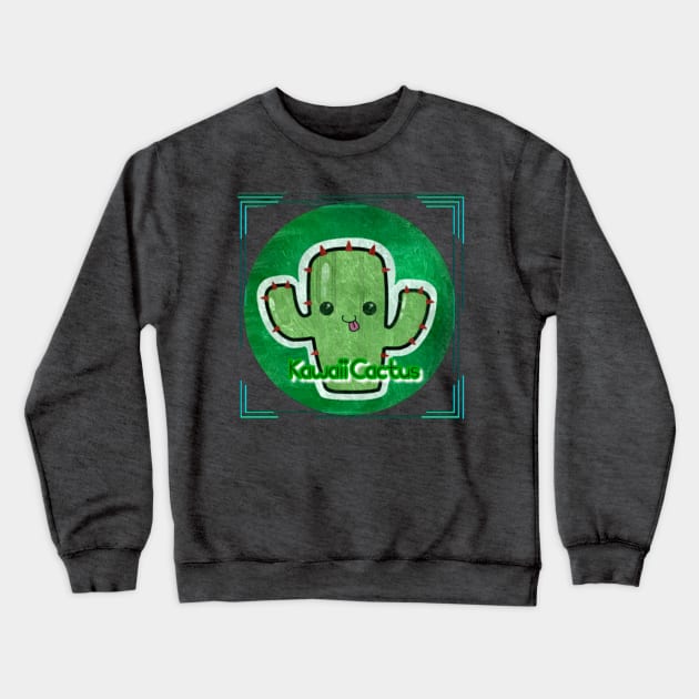 Kawaii Cactus Crewneck Sweatshirt by yooraspearl